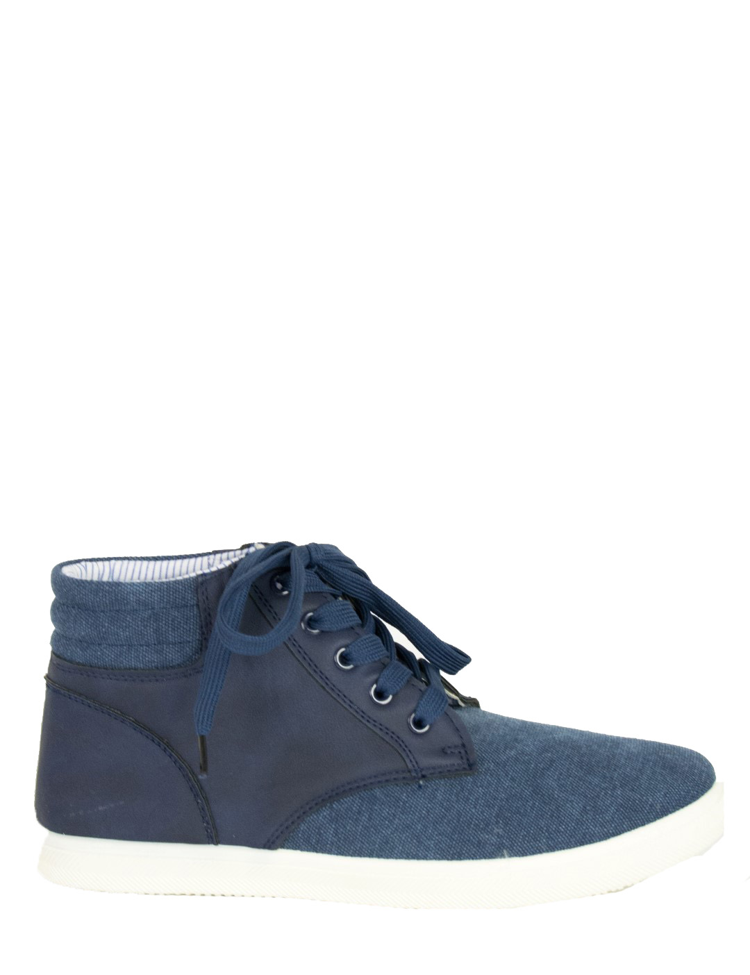 Υφασμάτινο μπλε ανδρικό μποτάκι με κορδόνια JZ005C φωτογραφία